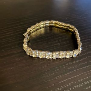 Gold diamond fashion bracelet
